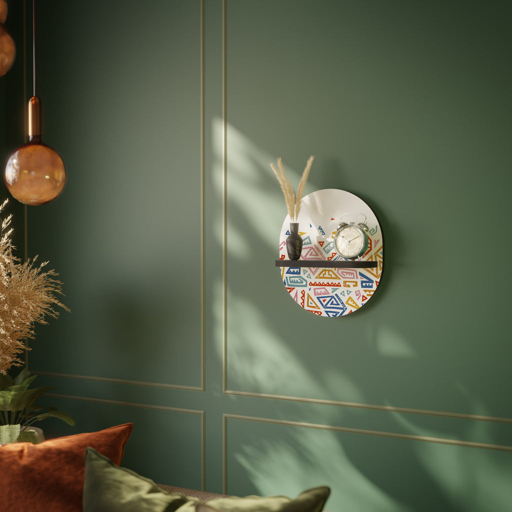 Étagère d'art ovale ANGULAR FEELING en finition noire