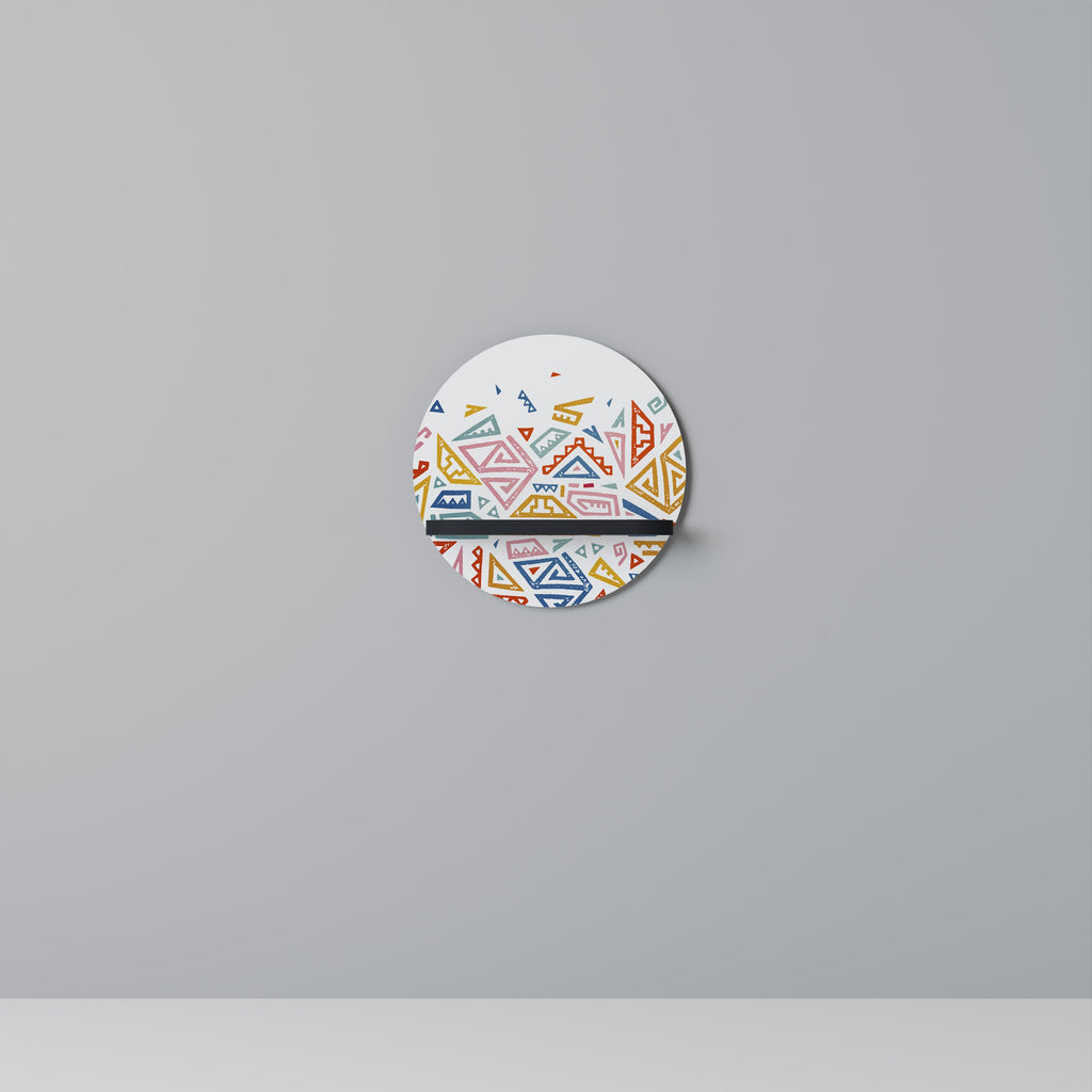 Étagère d'art ronde ANGULAR FEELING en finition noire