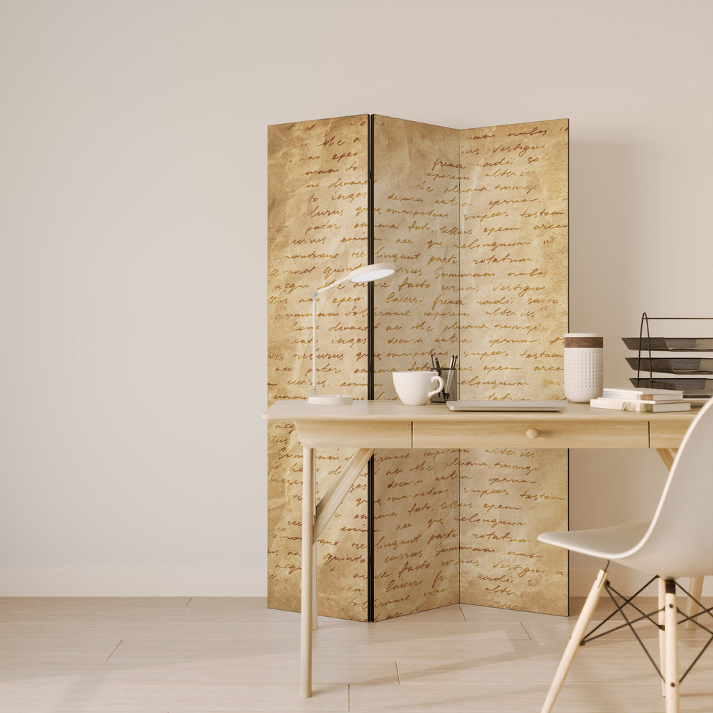 PAGES DE MÉMOIRE Paravent décoratif à 3 panneaux