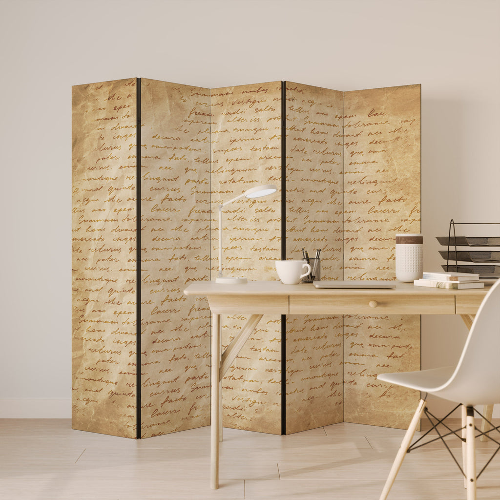 PAGES DE MÉMOIRE Paravent décoratif à 5 panneaux