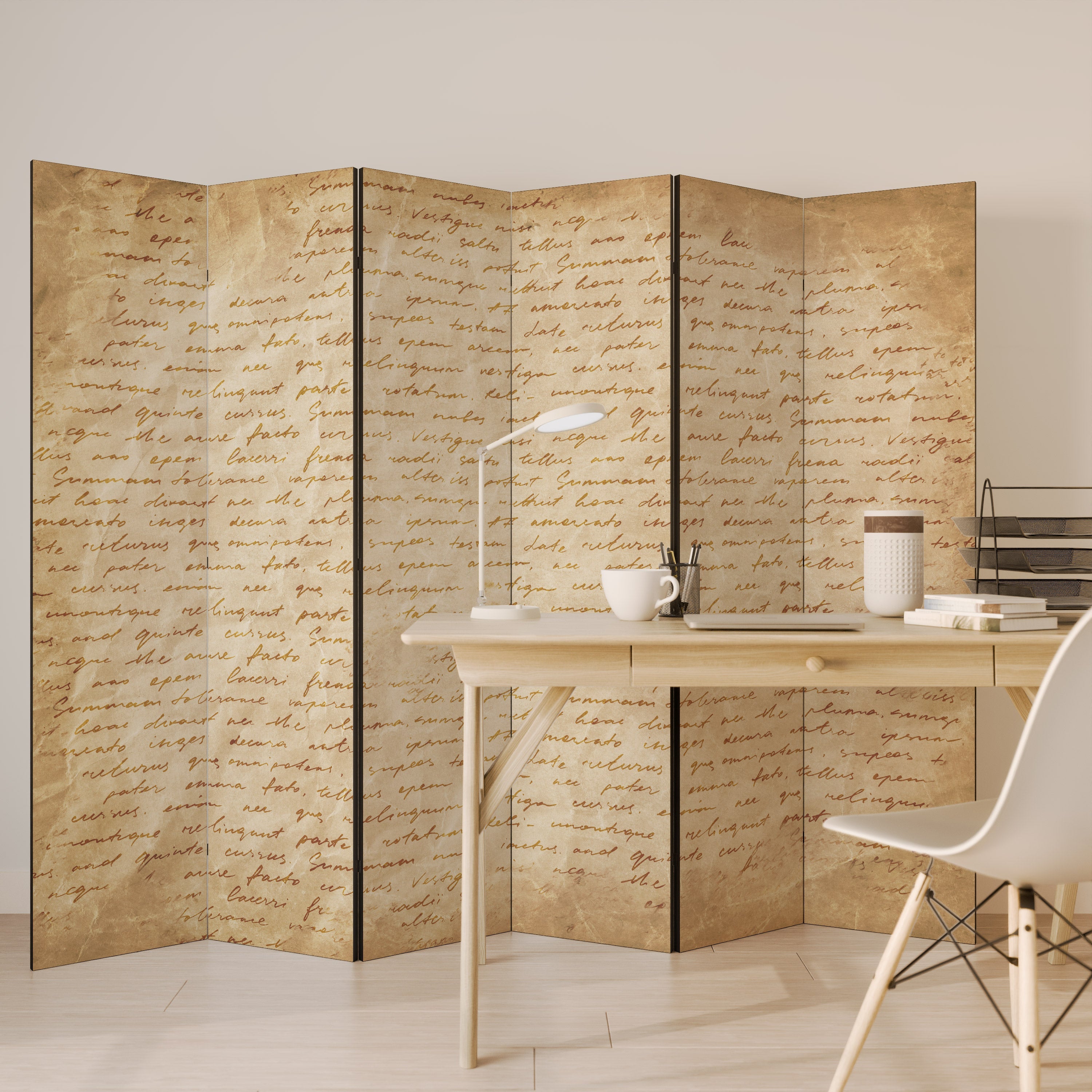 PAGES DE MÉMOIRE Paravent décoratif à 6 panneaux