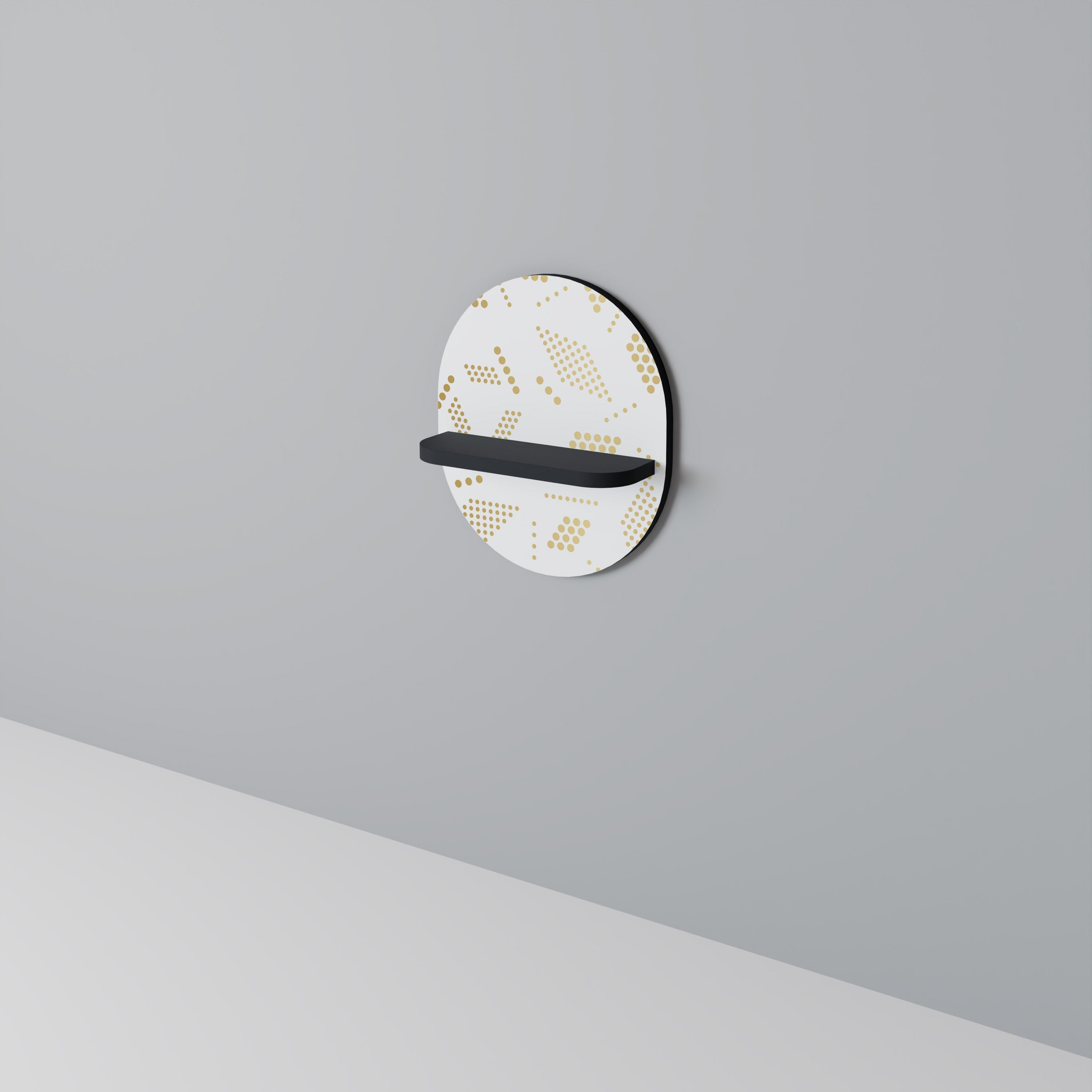 Étagère d'art ovale SPOTTED DAZE en finition noire