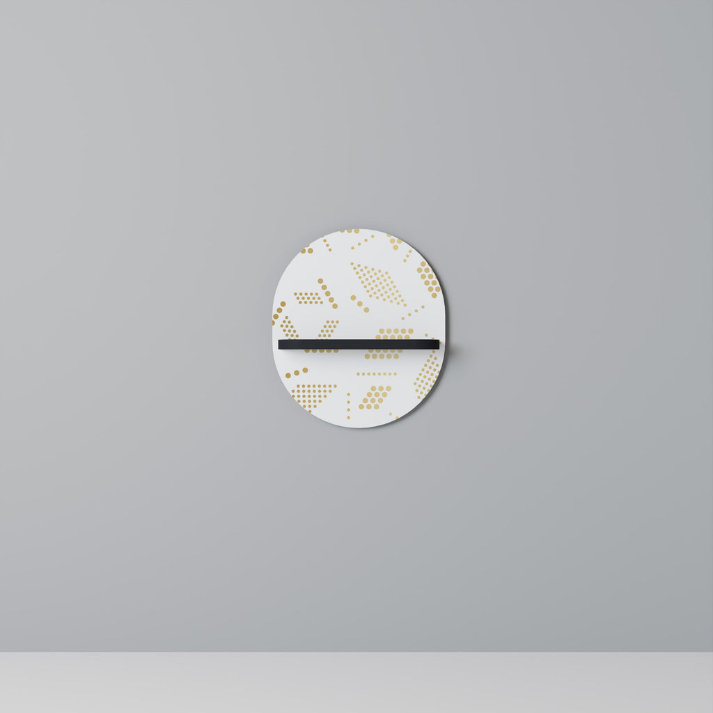 Étagère d'art ovale SPOTTED DAZE en finition noire