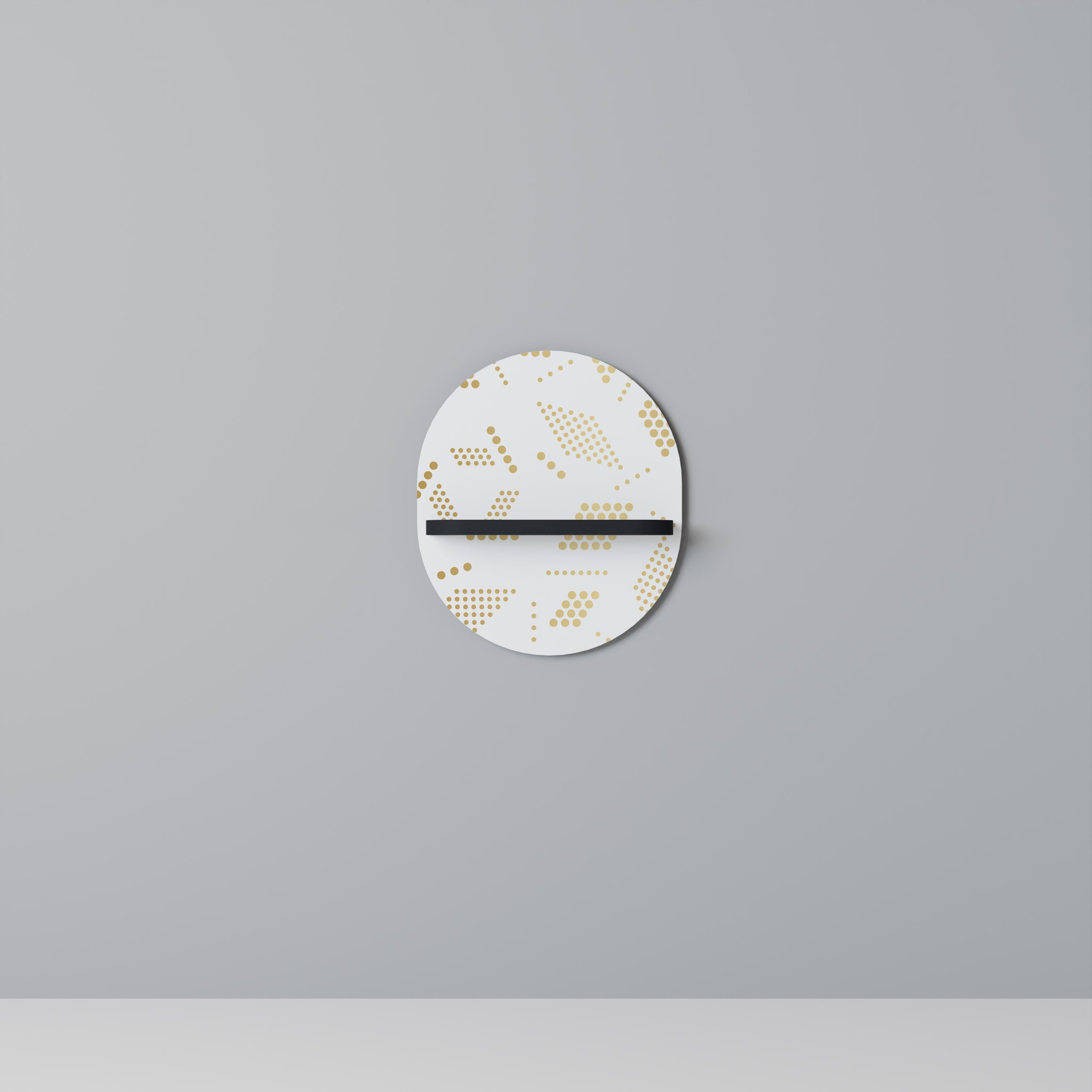 Étagère d'art ovale SPOTTED DAZE en finition noire