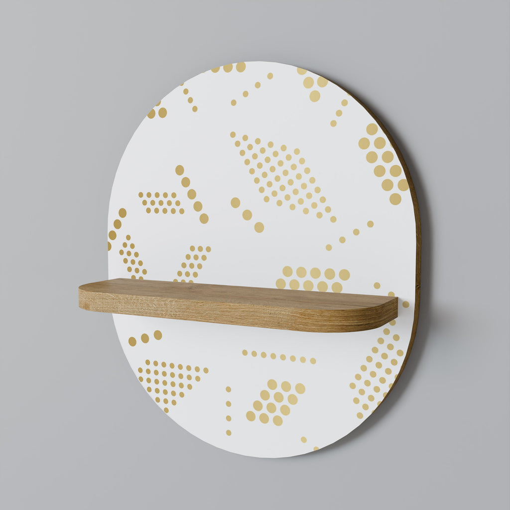Étagère d'art ovale SPOTTED DAZE effet chêne