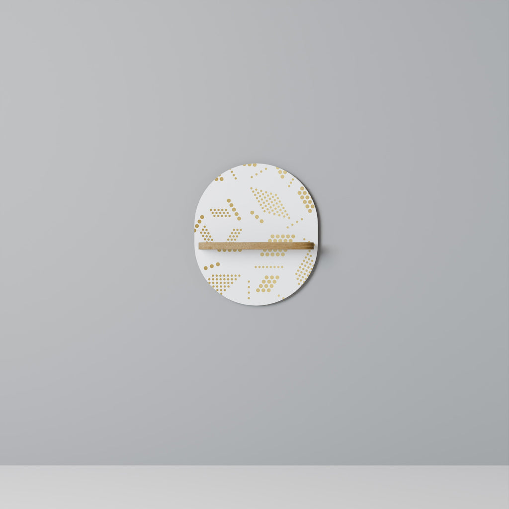 Étagère d'art ovale SPOTTED DAZE effet chêne