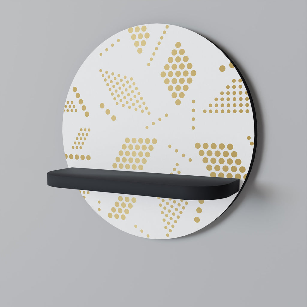 Étagère d'art ronde SPOTTED DAZE en finition noire