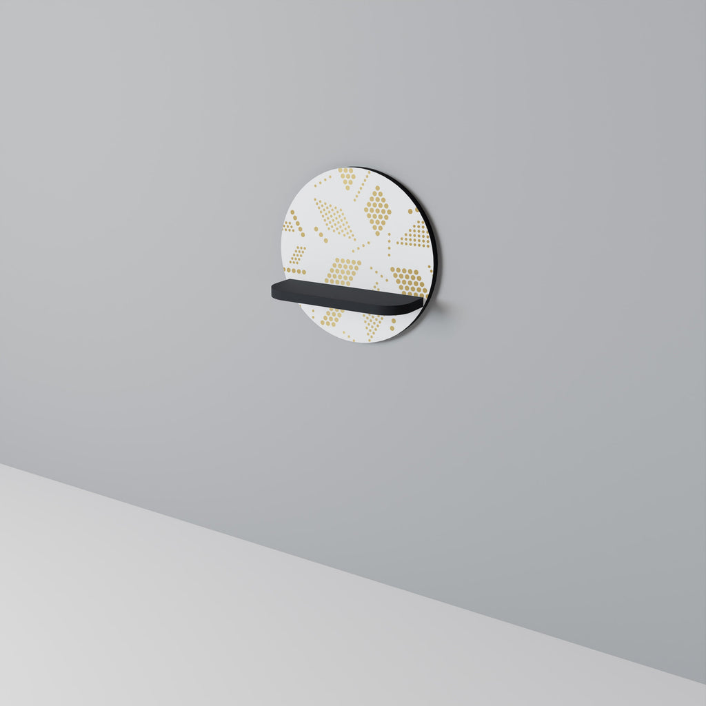 Étagère d'art ronde SPOTTED DAZE en finition noire