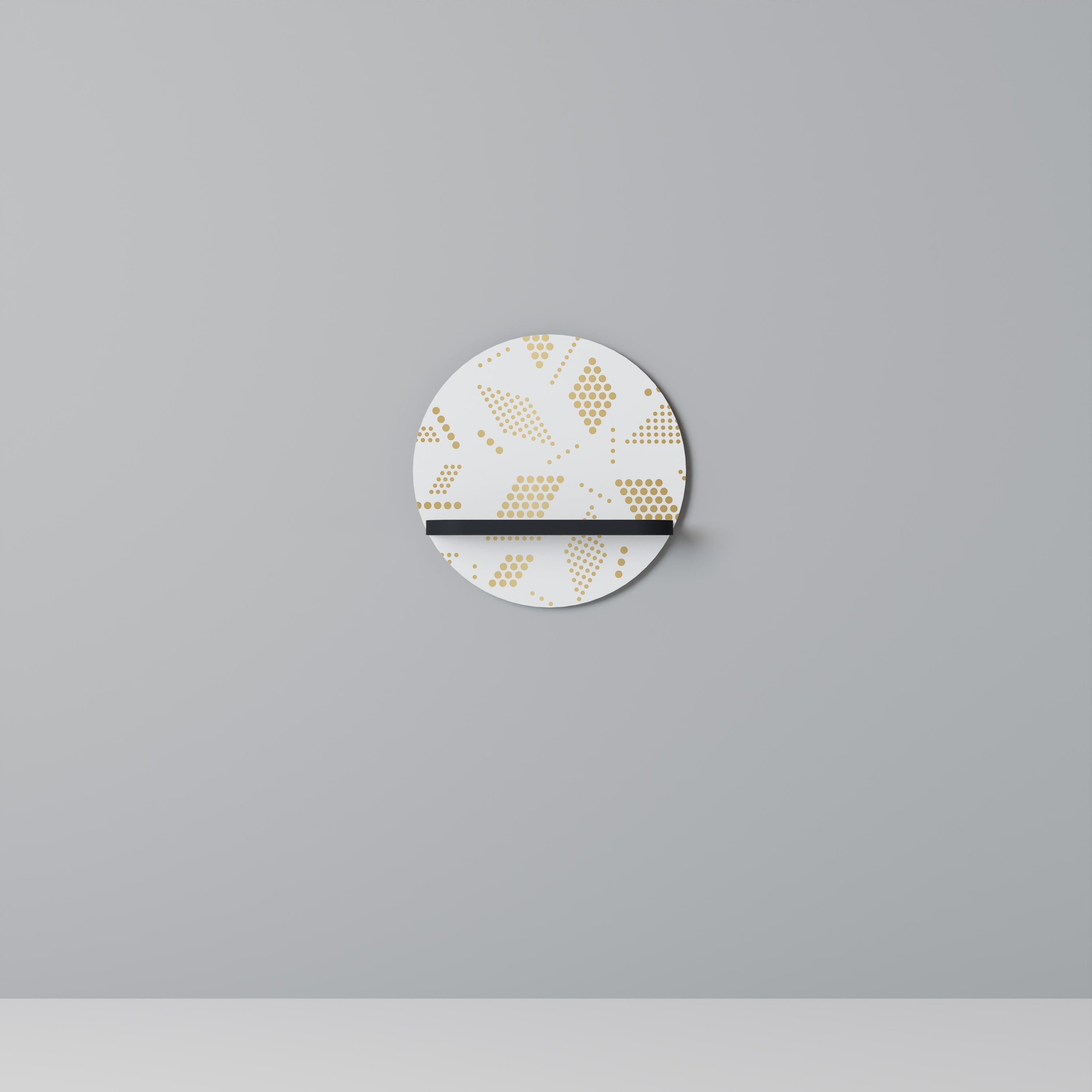 Étagère d'art ronde SPOTTED DAZE en finition noire