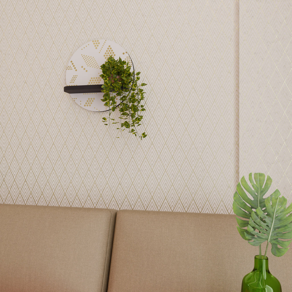 Étagère d'art ronde SPOTTED DAZE en finition noire