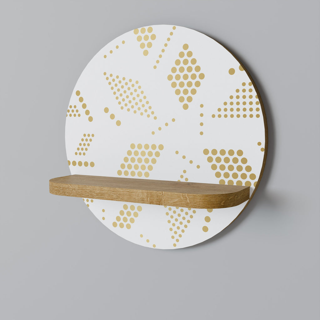 Étagère d'art ronde SPOTTED DAZE effet chêne