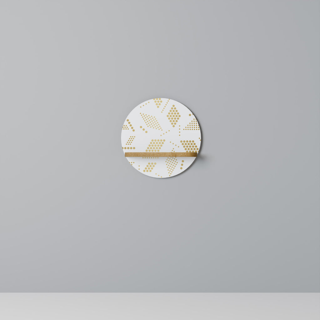 Étagère d'art ronde SPOTTED DAZE effet chêne