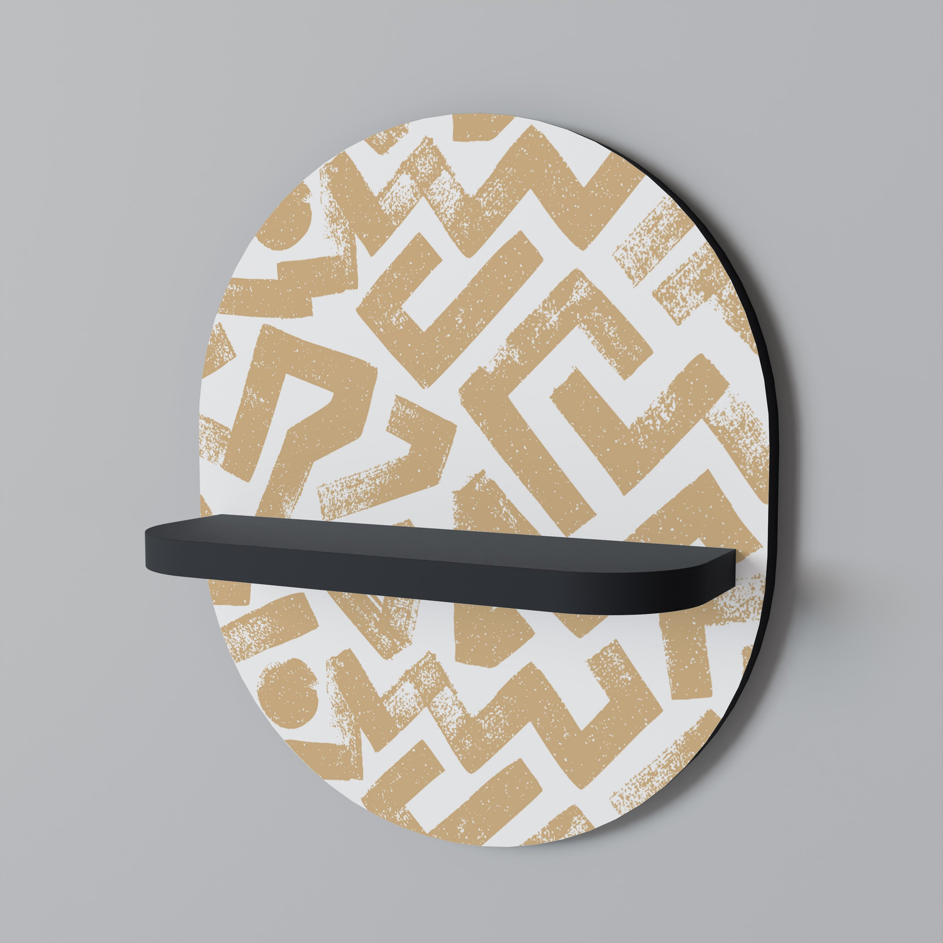 Étagère d'art ovale CLUSTER CRAFTS en finition noire