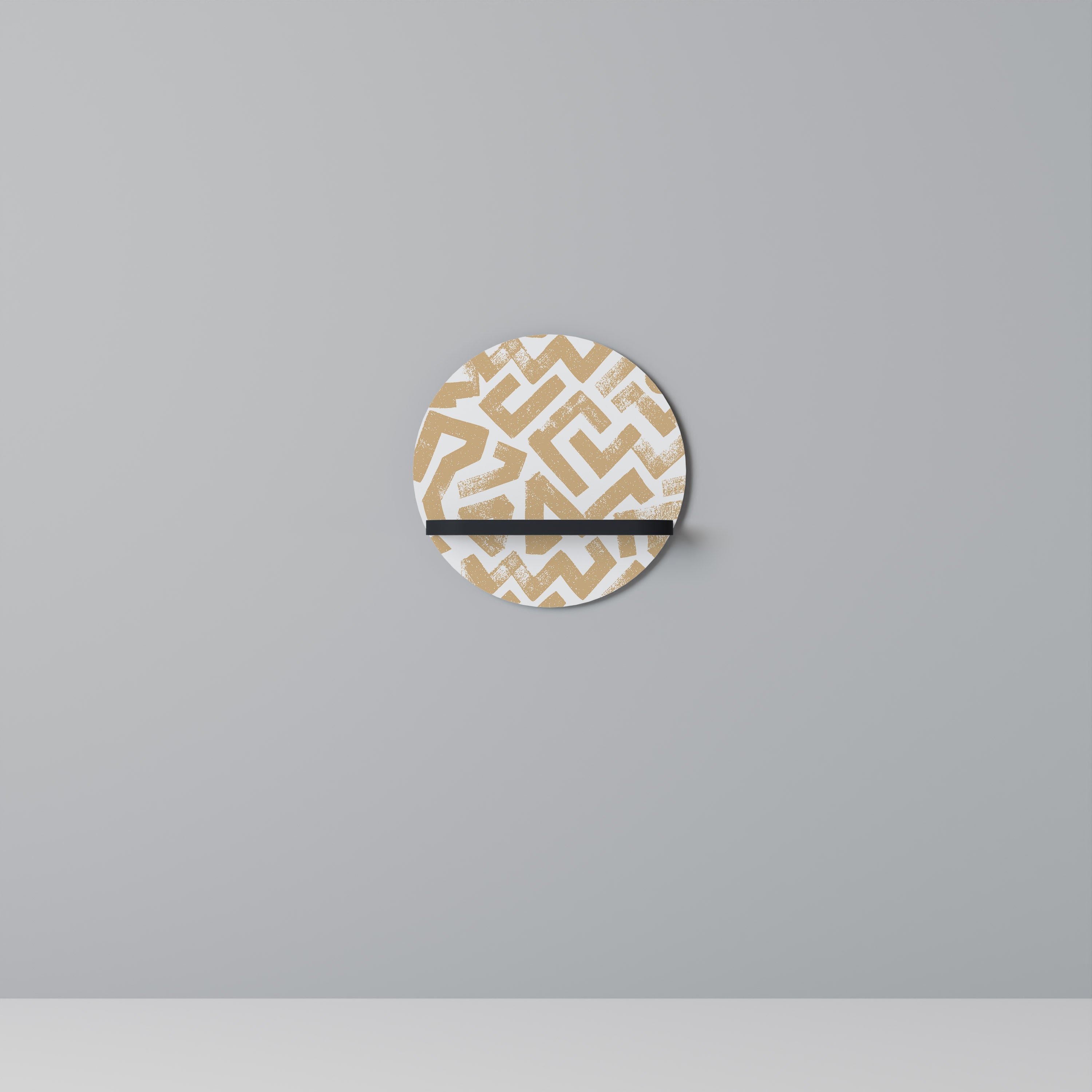 Étagère d'art ronde CLUSTER CRAFTS en finition noire