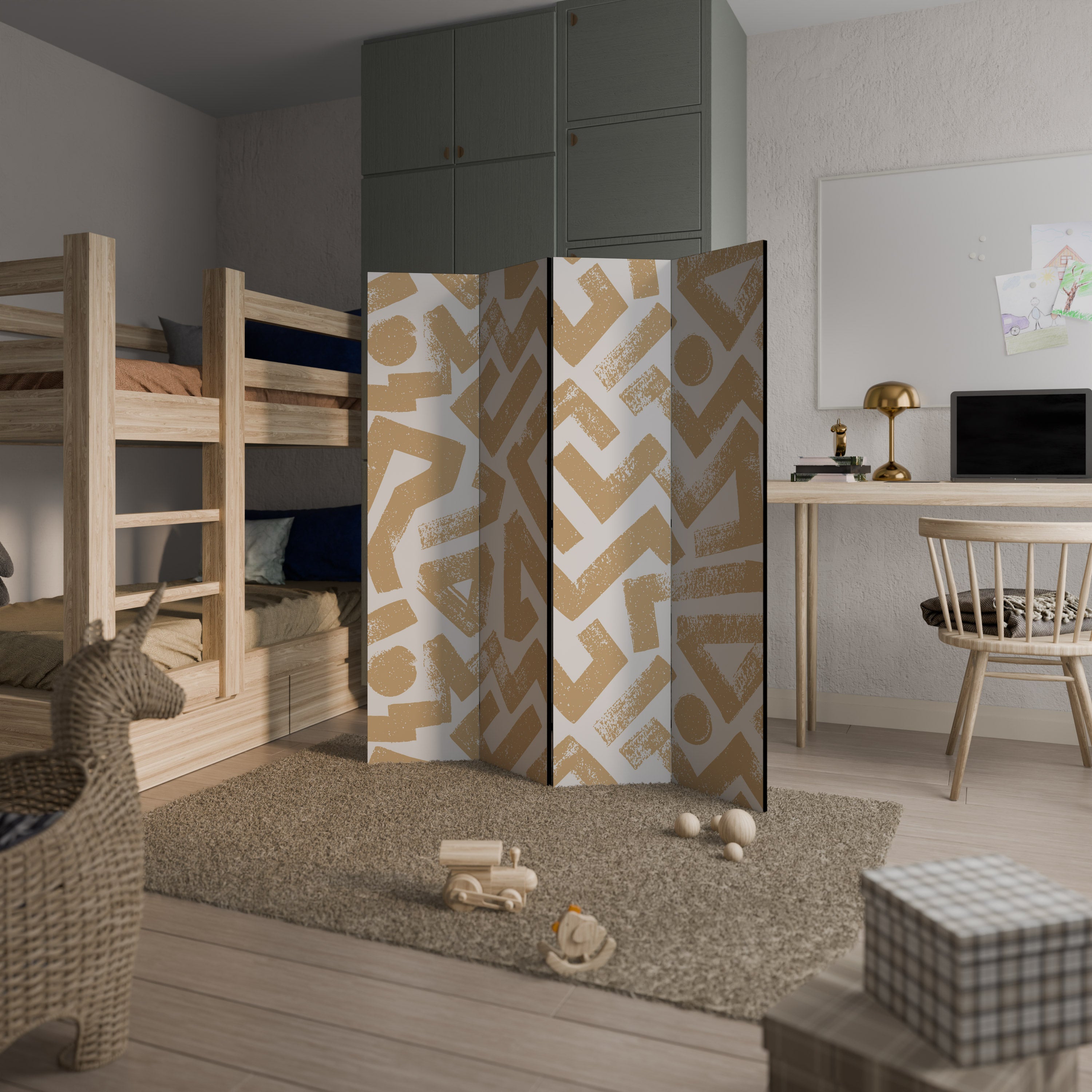 CLUSTER CRAFTS 4-Panel Room Divider