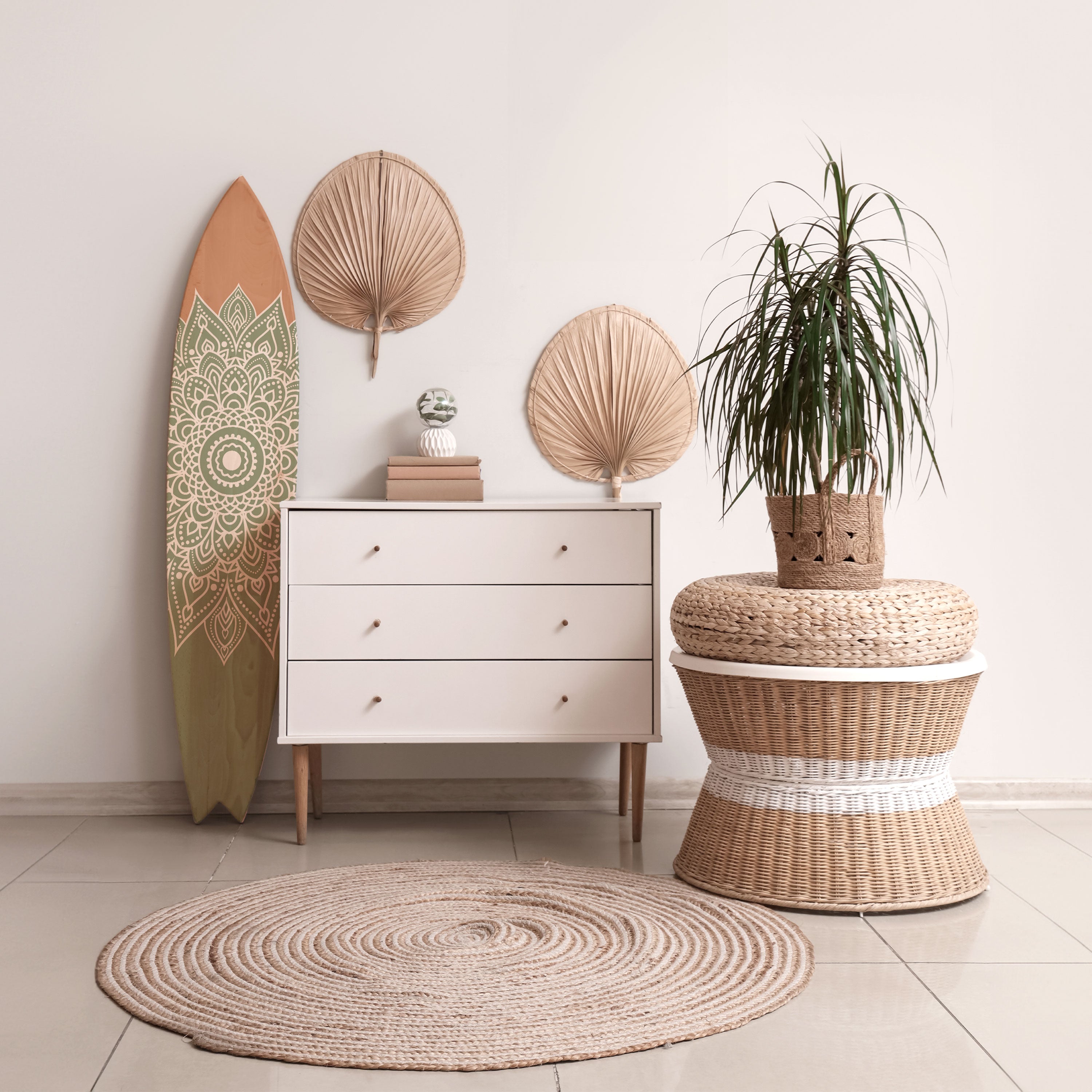 MANDALA WAVE DANCE Surfboard Decorative Panel