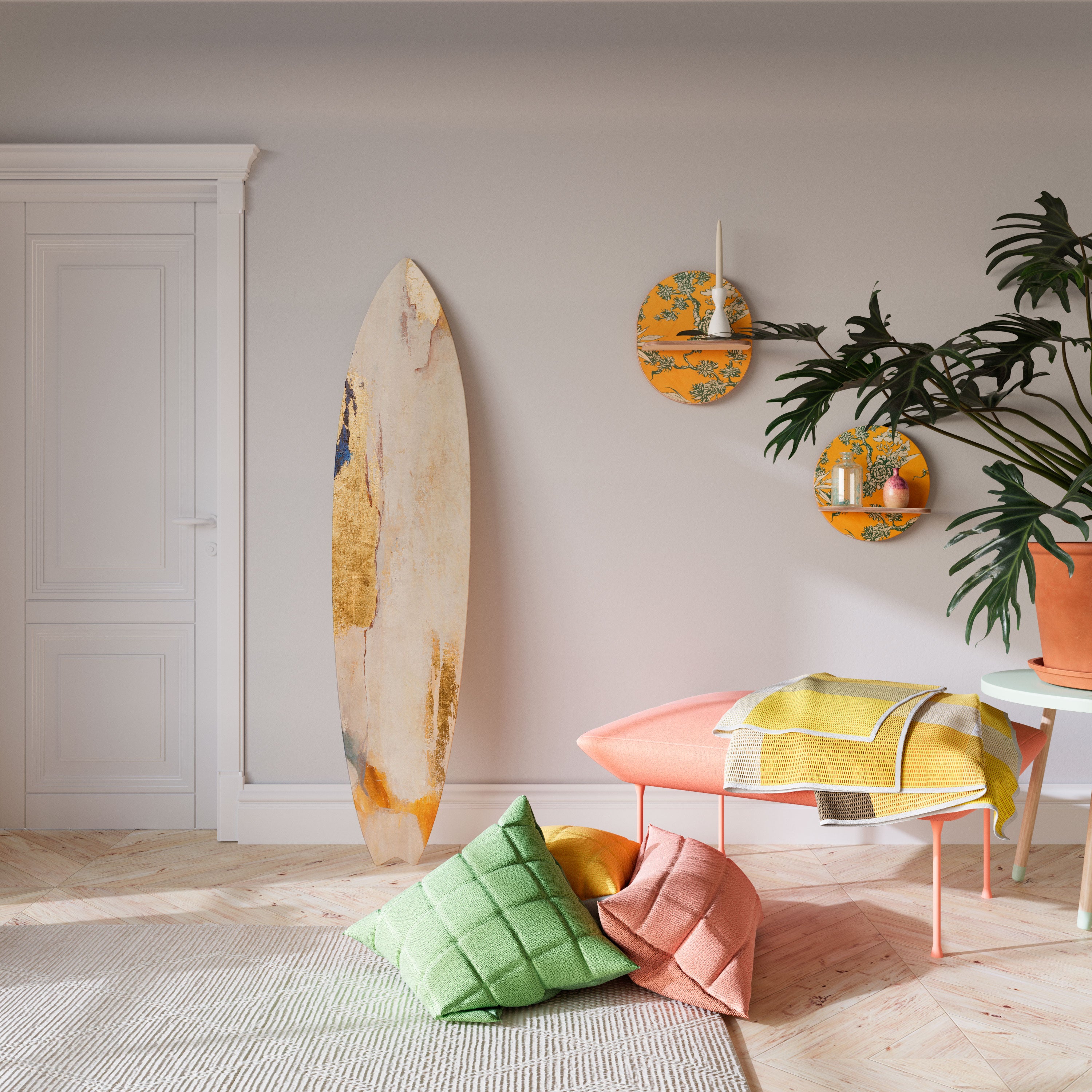 ELEMENTAL SURFACE STORY Surfboard Decorative Panel