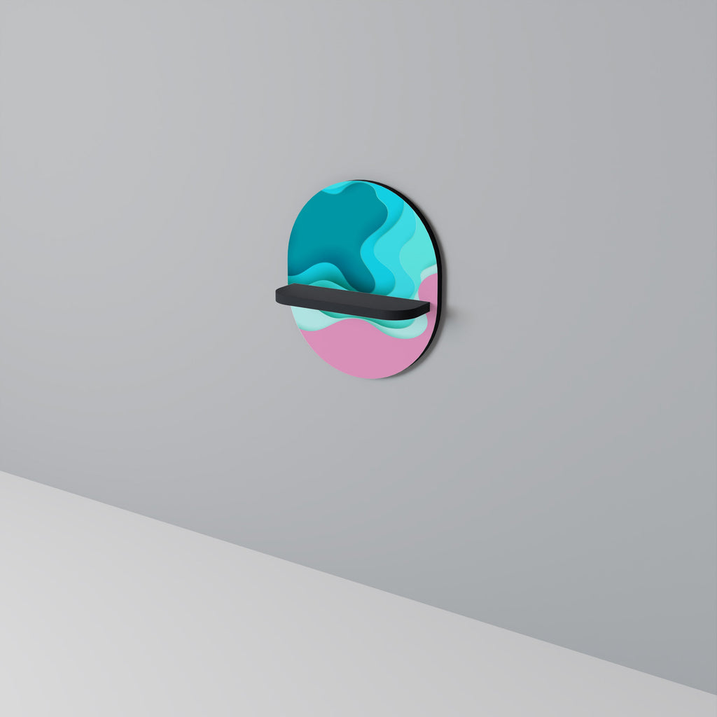 Étagère d'art ovale CYANIC ABYSS en finition noire