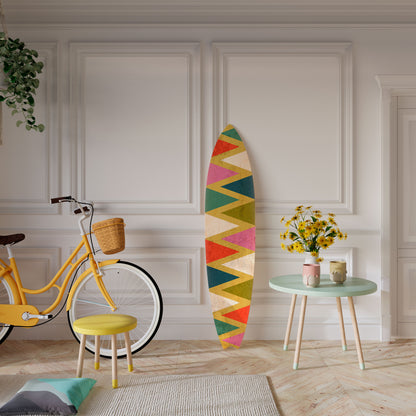 COLORFUL TRIANGLES Surfboard Decorative Panel