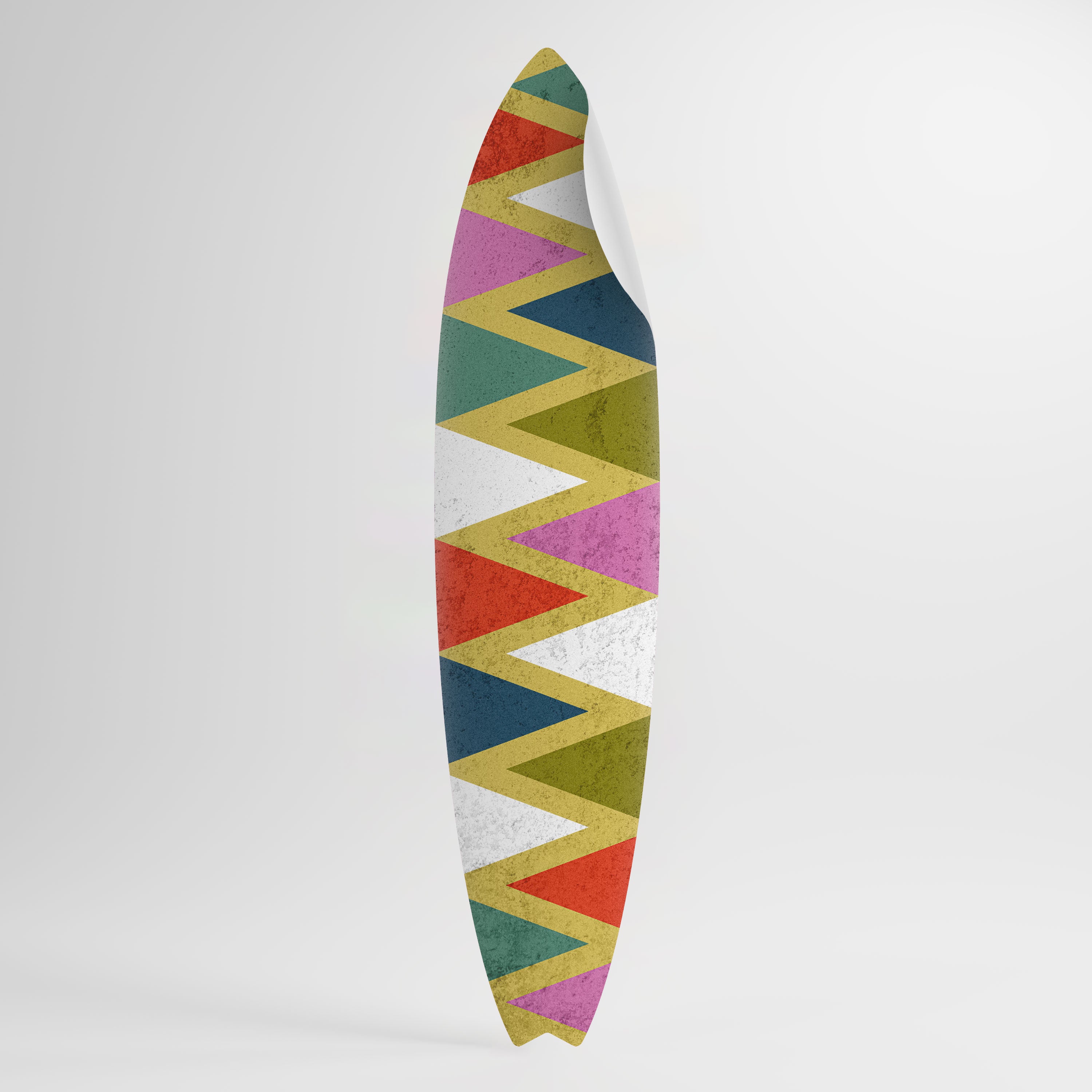 COLORFUL TRIANGLES Peel and Stick Surfboard Sticker