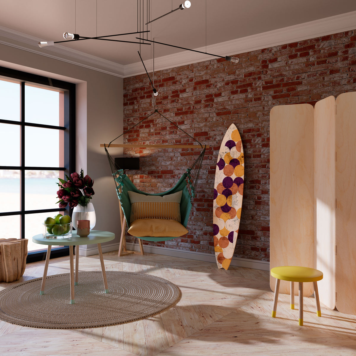 CRACKED GEOMETRY Surfboard Decorative Panel