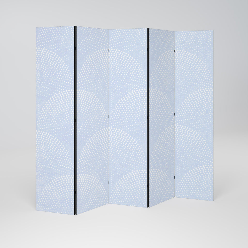 Paravent décoratif à 5 panneaux avec motifs de courbes harmonieuses