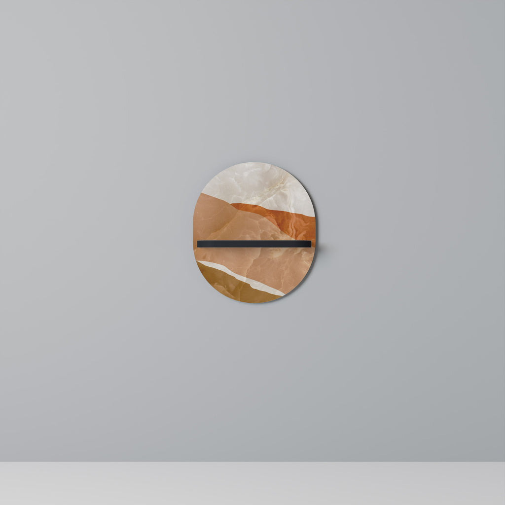 Étagère d'art ovale SANDHILLS SPLENDOUR en finition noire