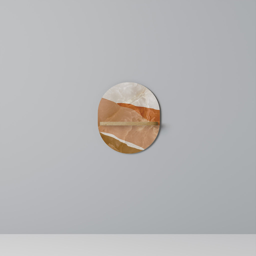 Étagère d'art ovale SANDHILLS SPLENDOUR effet chêne