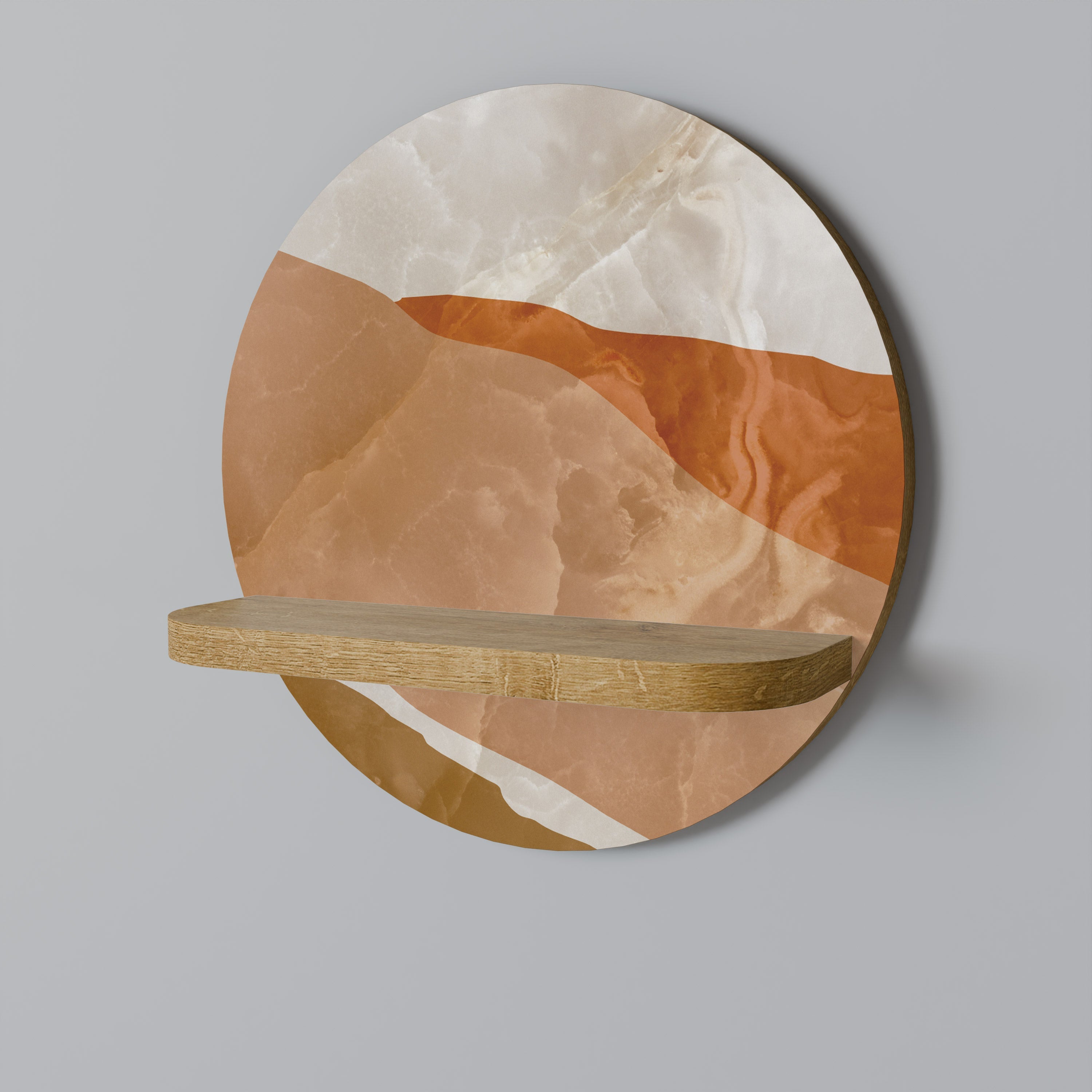 Étagère ronde effet chêne SANDHILLS SPLENDOUR