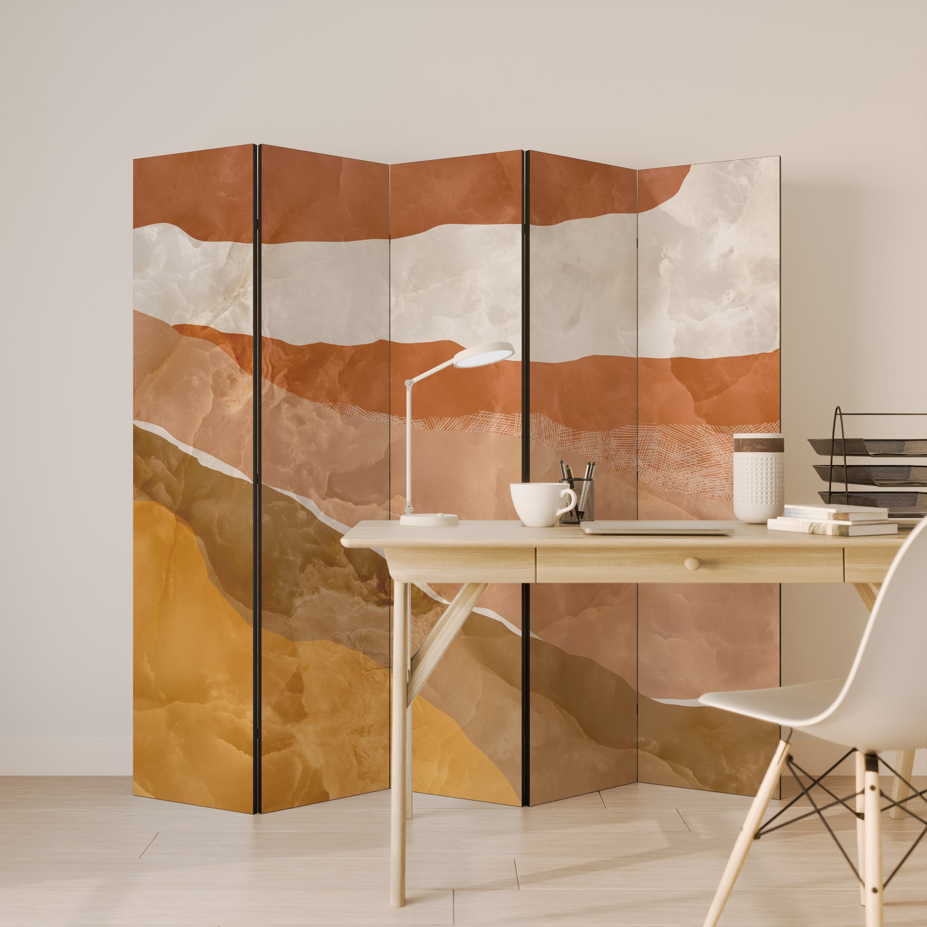 Paravent décoratif à 5 panneaux SANDHILLS SPLENDOUR