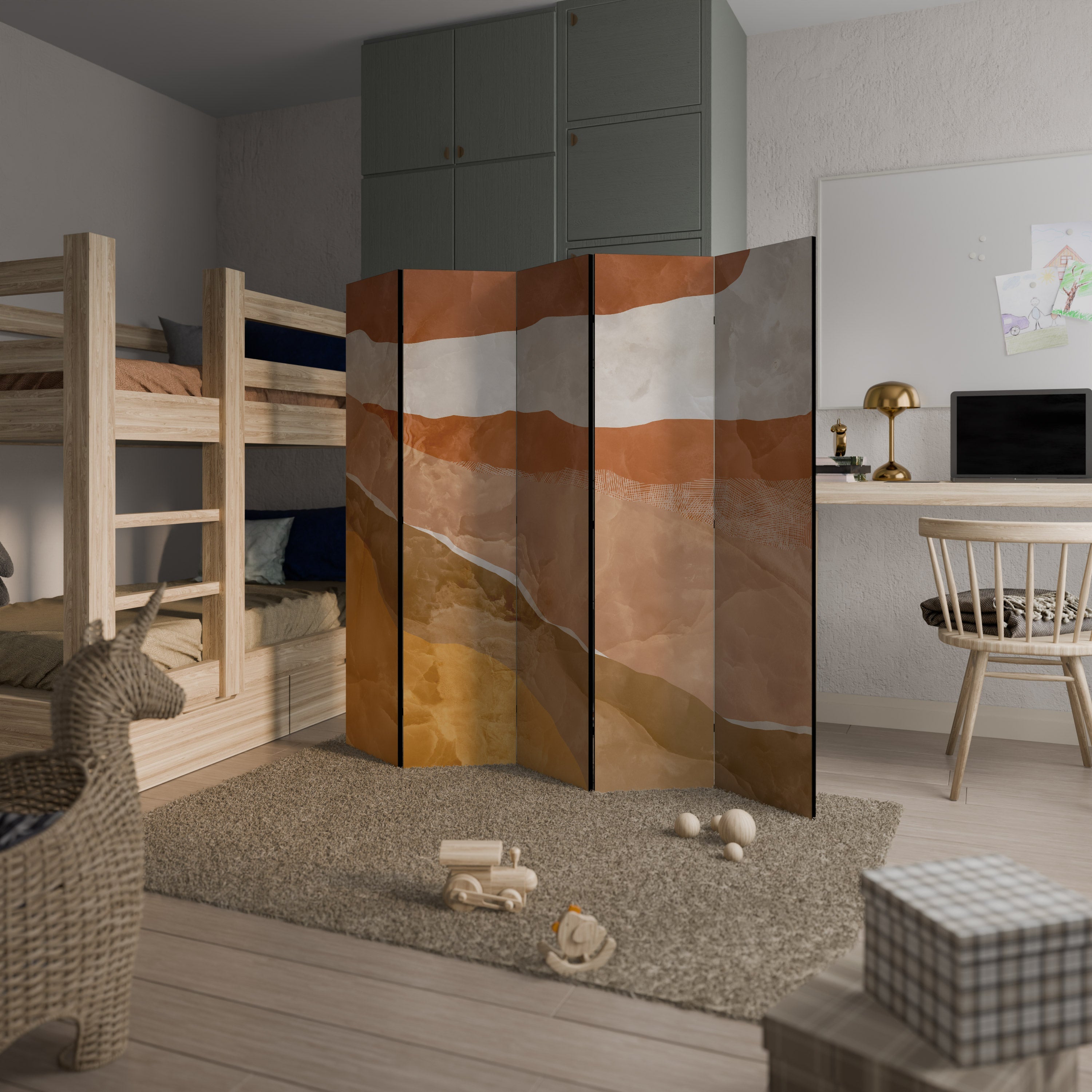 Paravent décoratif à 5 panneaux SANDHILLS SPLENDOUR