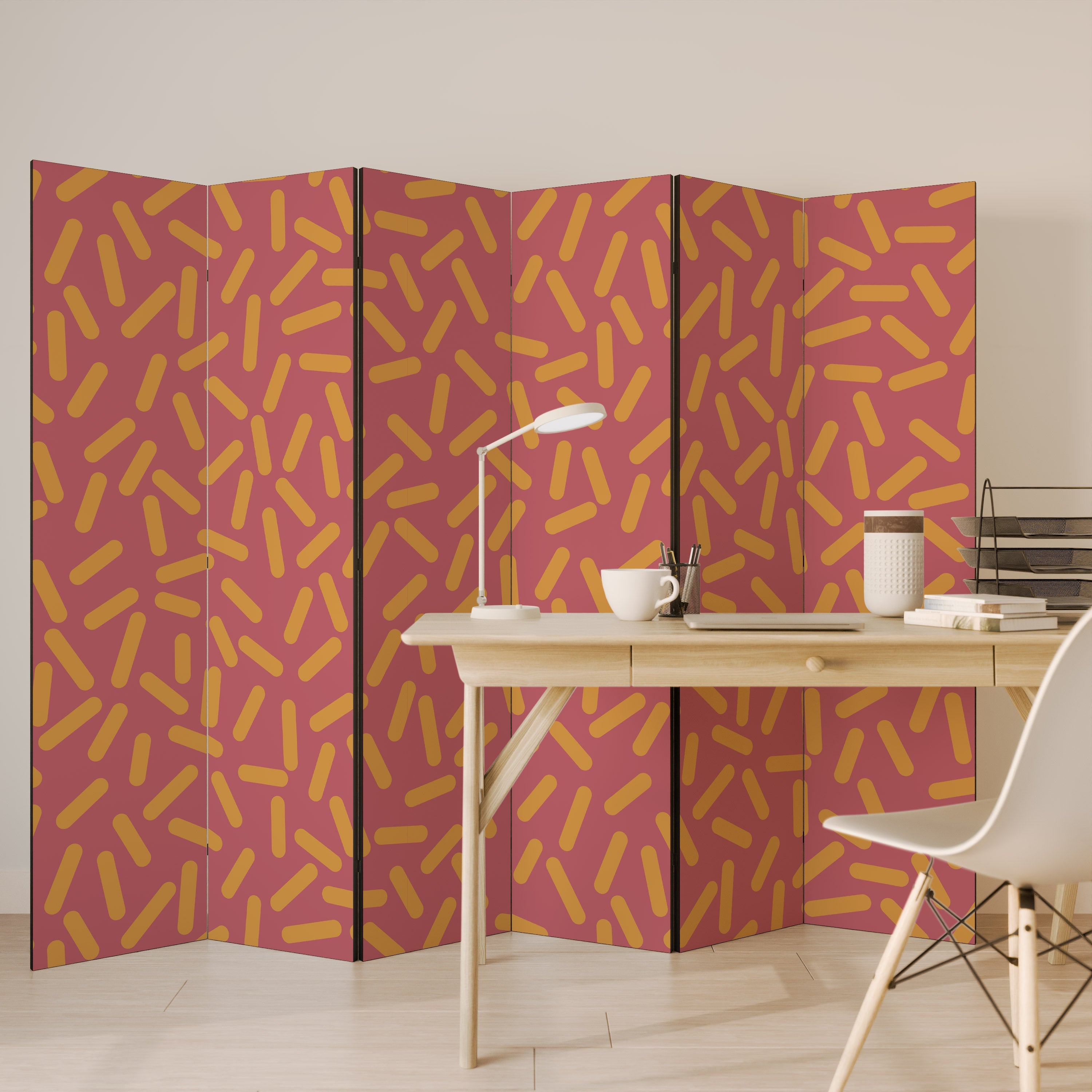 Paravent décoratif à 6 panneaux RADIANT STRIPE SYMPHONY