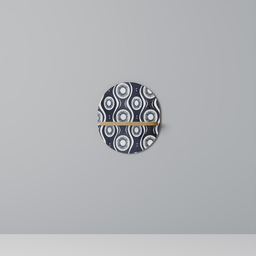 Étagère d'art ovale GRAPHITE EYES effet chêne