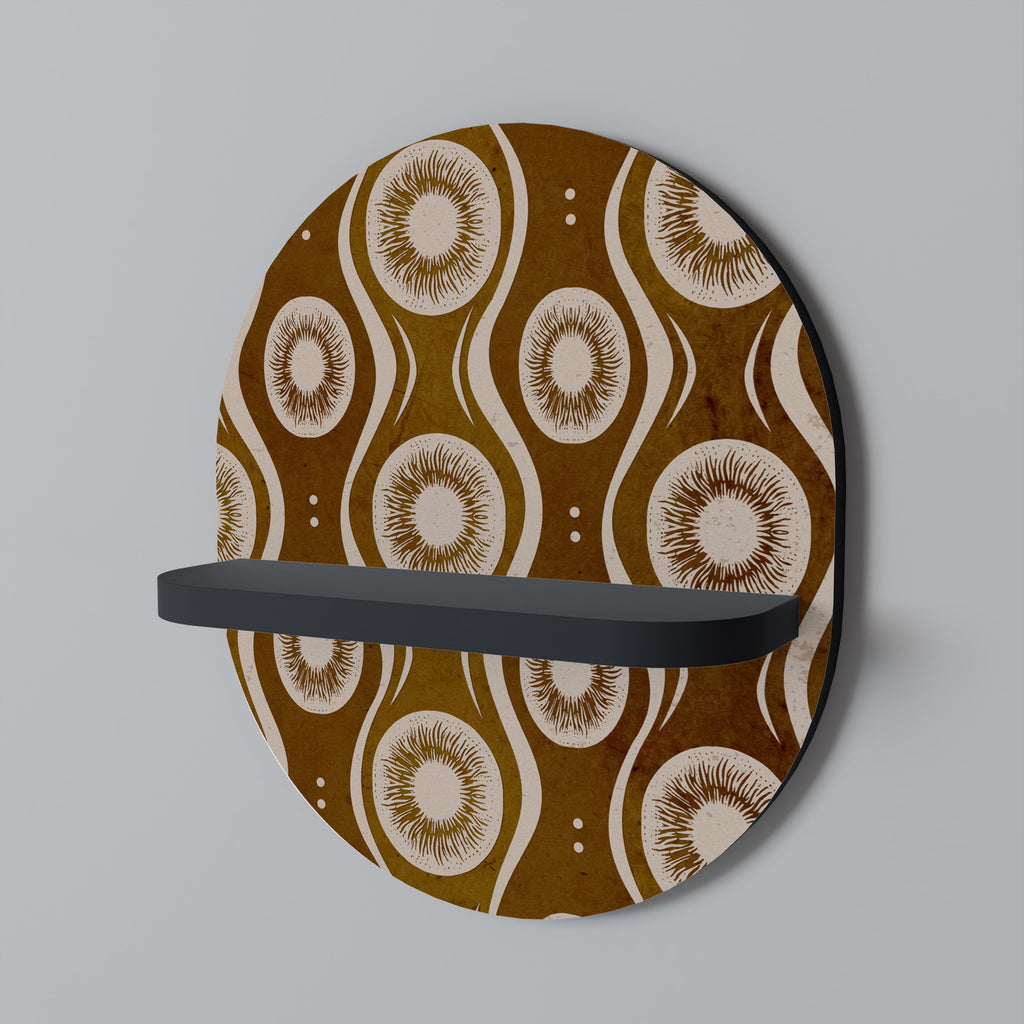 Étagère d'art ovale BROWN EYES en finition noire