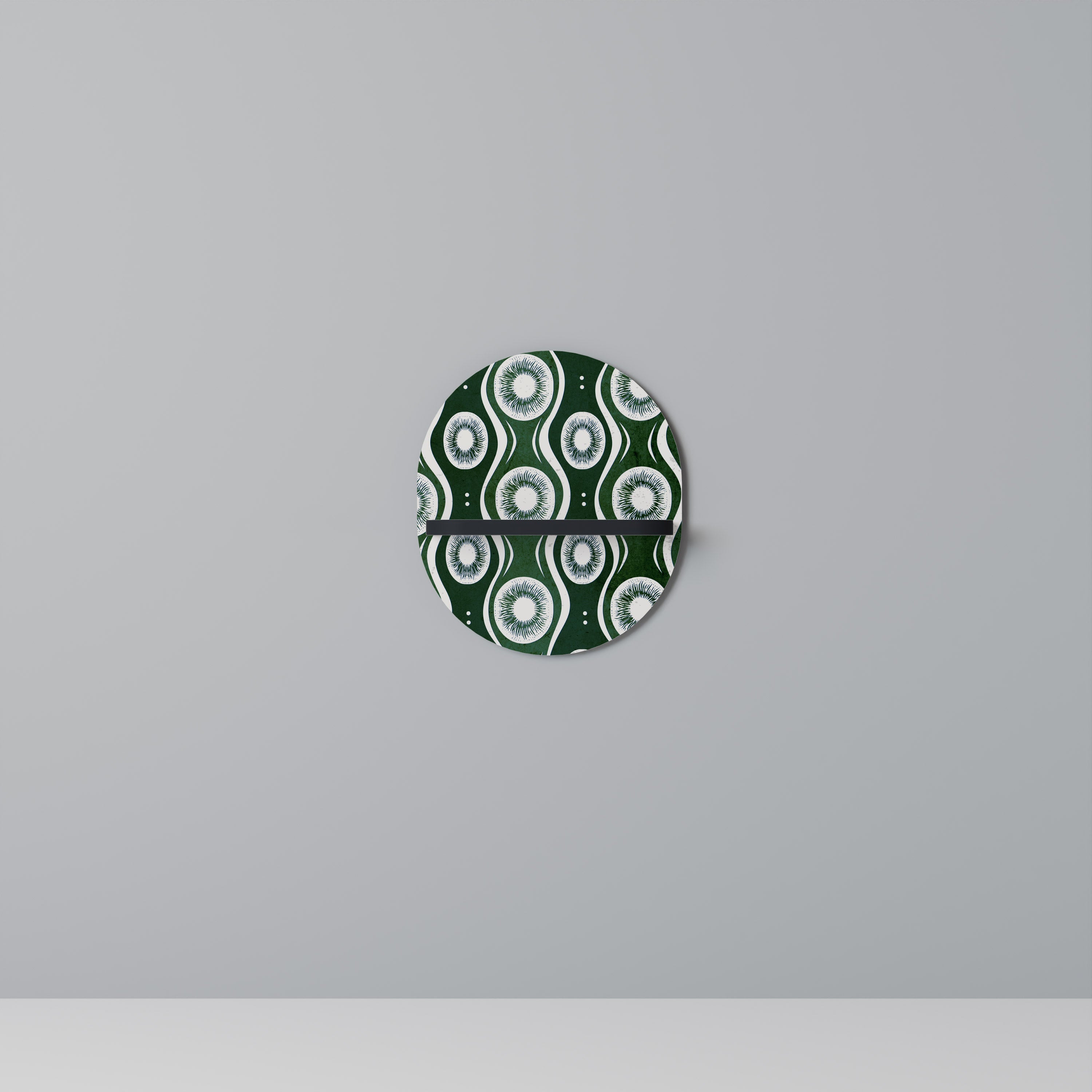 Étagère d'art ovale GREEN EYES en finition noire