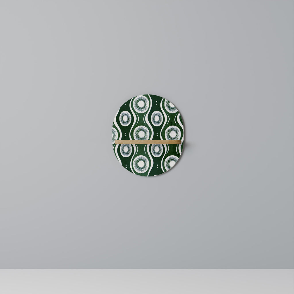 Étagère d'art ovale GREEN EYES effet chêne