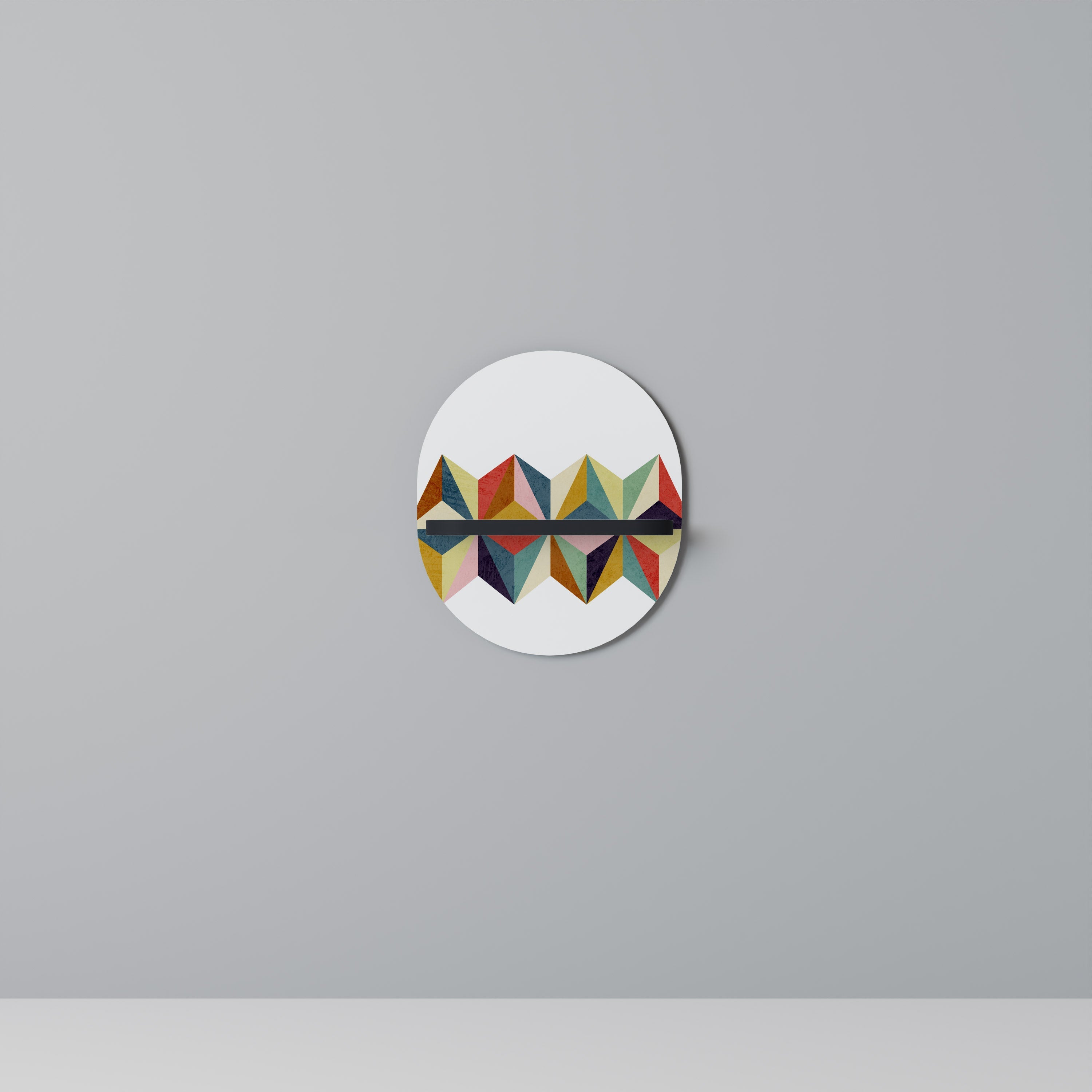 Étagère d'art ovale TESSELATE TREASURES en finition noire