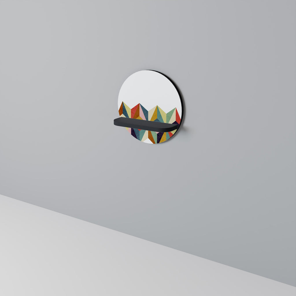 Étagère d'art ronde TESSELATE TREASURES en finition noire