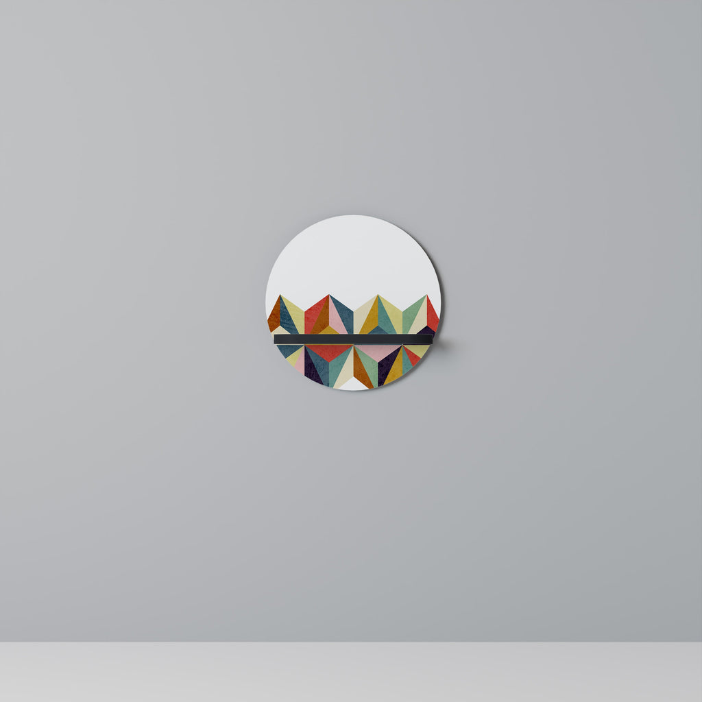 Étagère d'art ronde TESSELATE TREASURES en finition noire