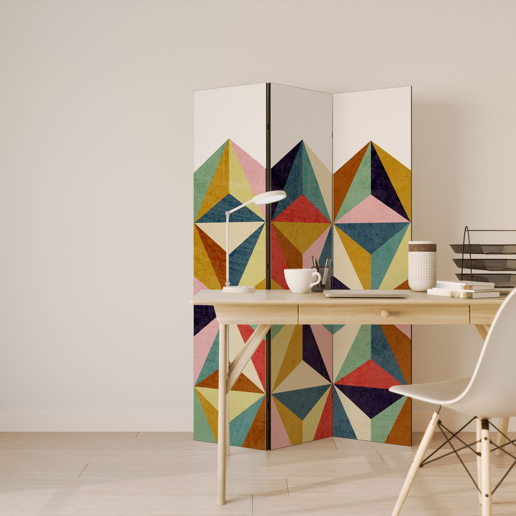 Séparateur de pièce décoratif à 3 panneaux TESSELATE TREASURES