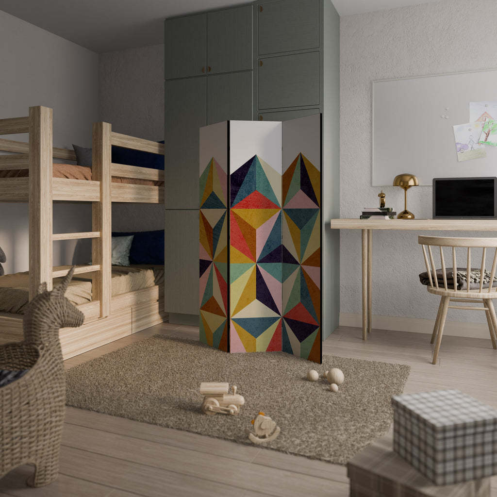 Séparateur de pièce décoratif à 3 panneaux TESSELATE TREASURES