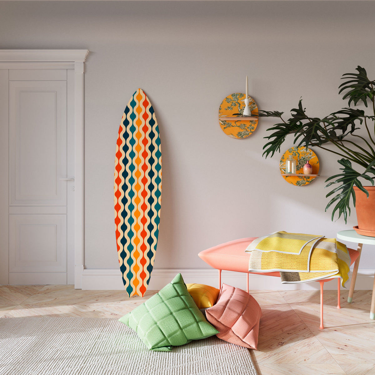 COLORFUL NOSTALGIA Surfboard Decorative Panel