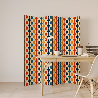 COLORFUL NOSTALGIA 4-Panel Room Divider