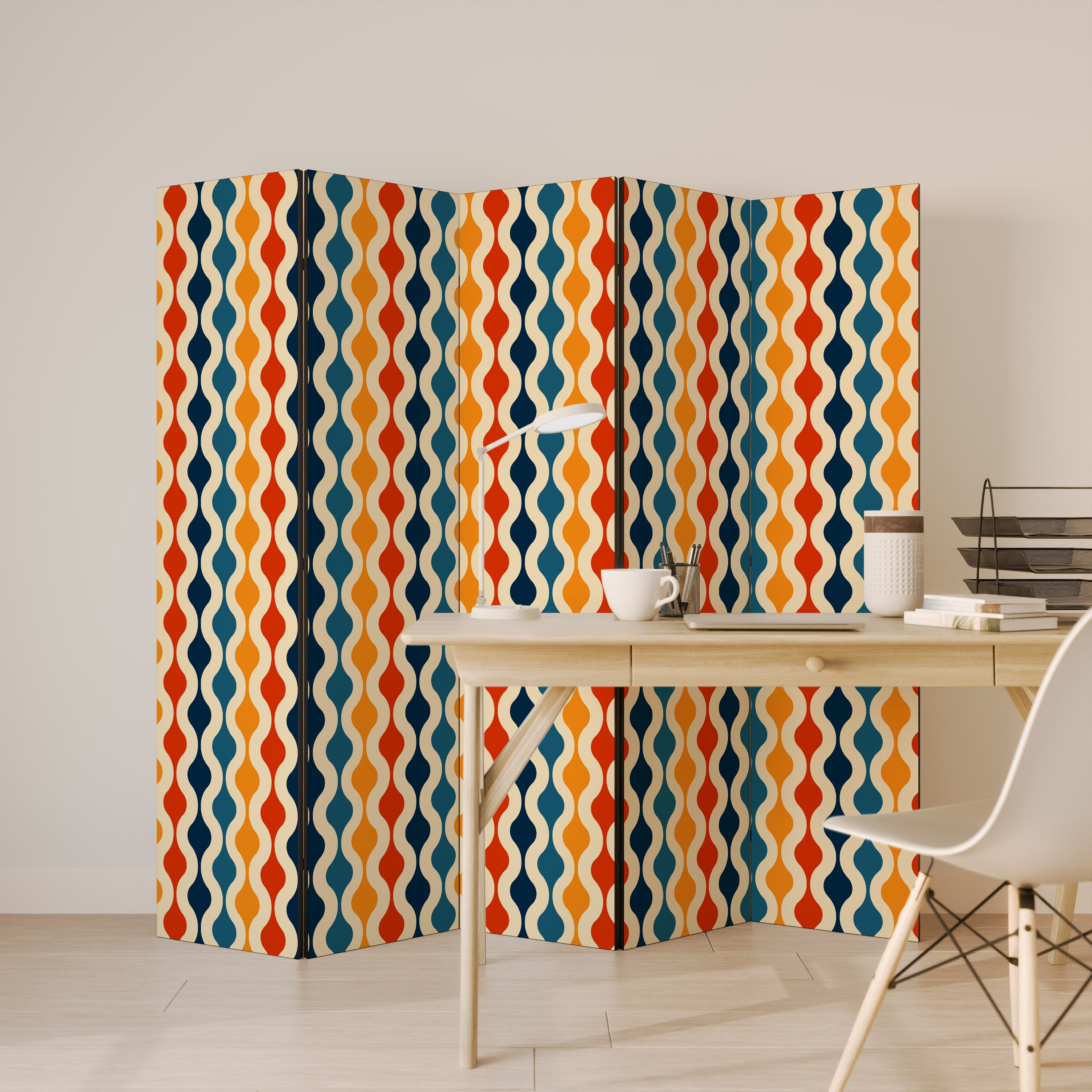 COLORFUL NOSTALGIA 5-Panel Room Divider