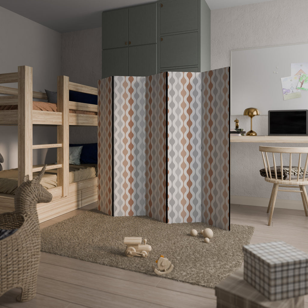 Paravent décoratif à 5 panneaux HAZY NOSTALGIE