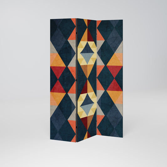 CRACKED ILLUSION 3-Panel Room Divider
