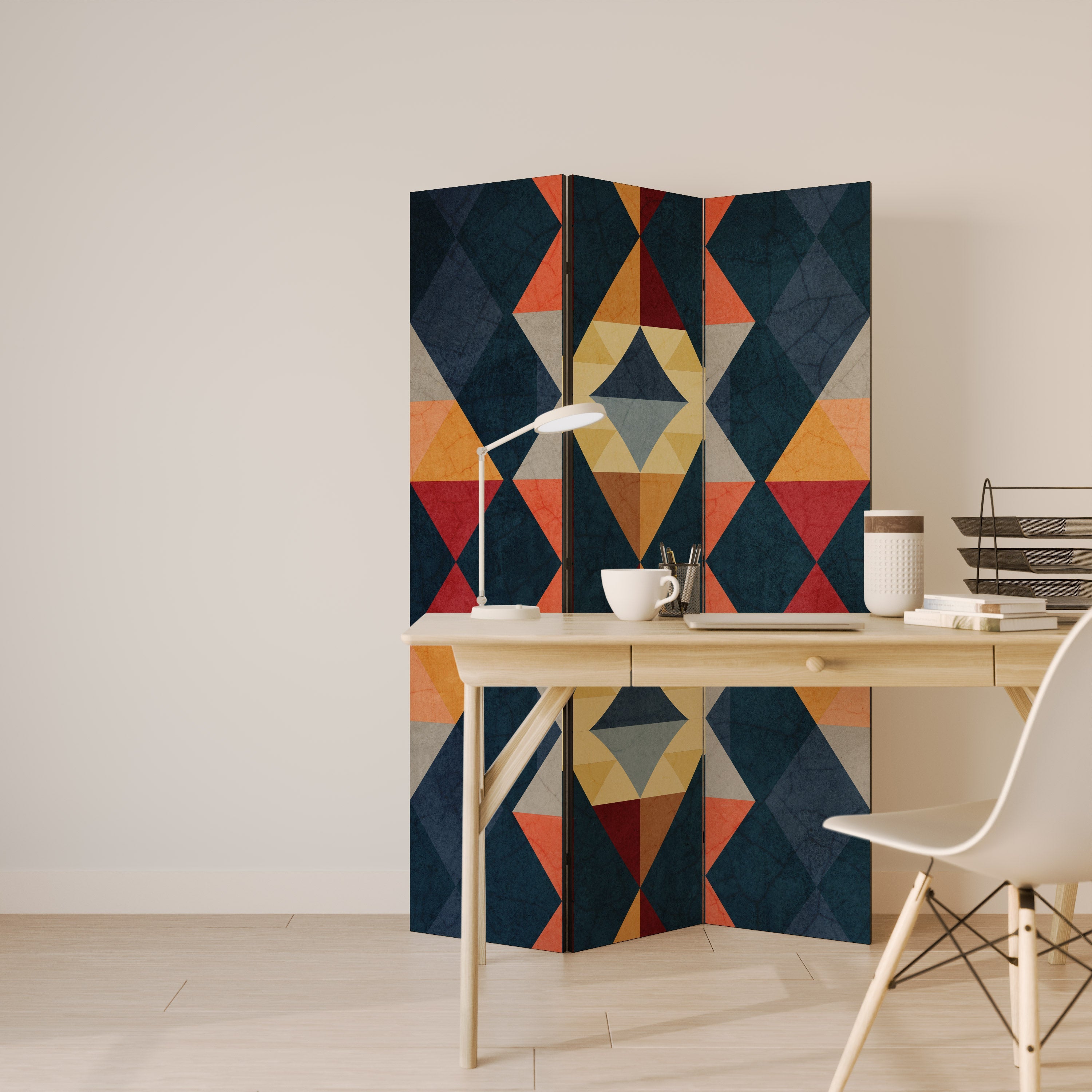 Cloison décorative à 3 panneaux ILLUSION CRACKED