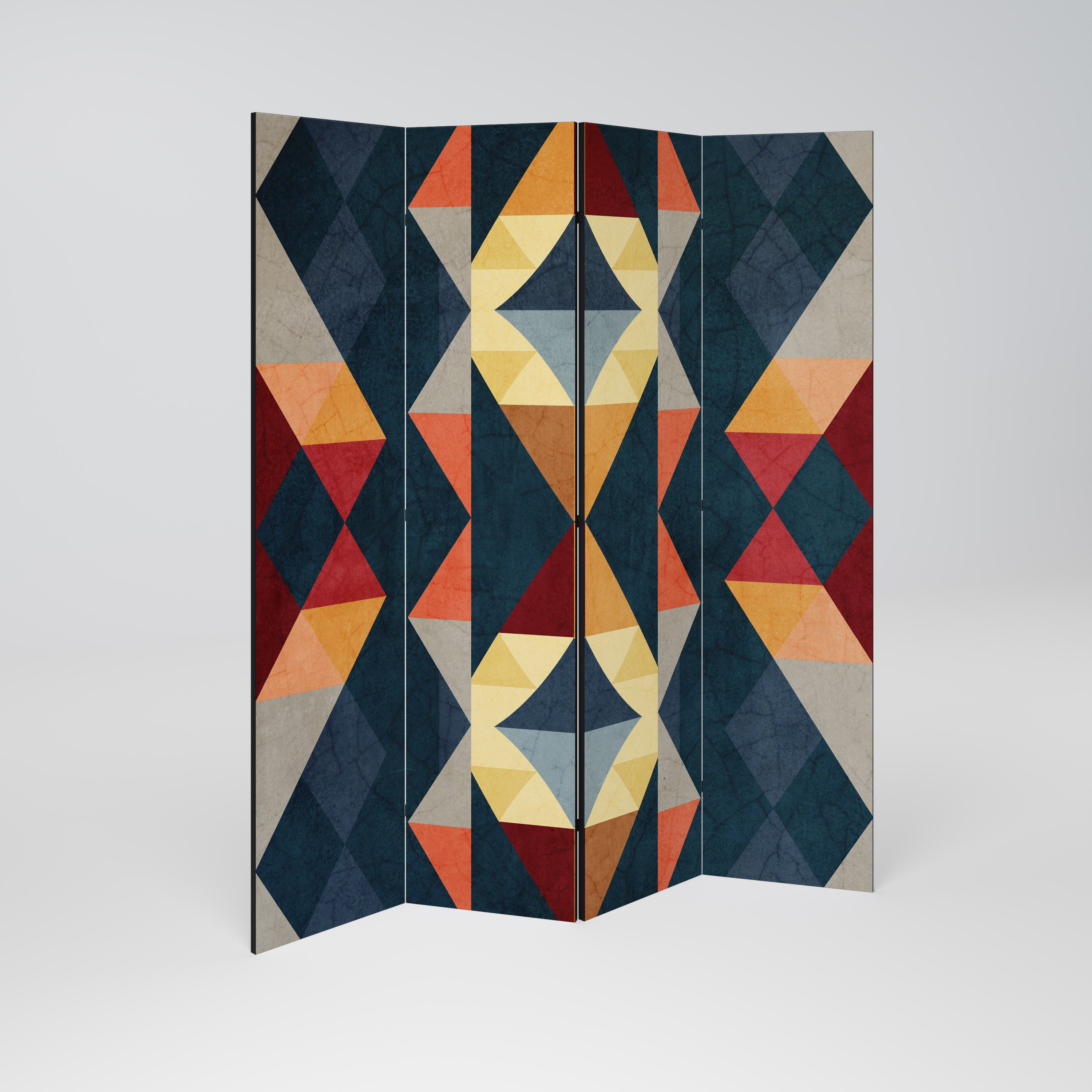 CRACKED ILLUSION 4-Panel Room Divider