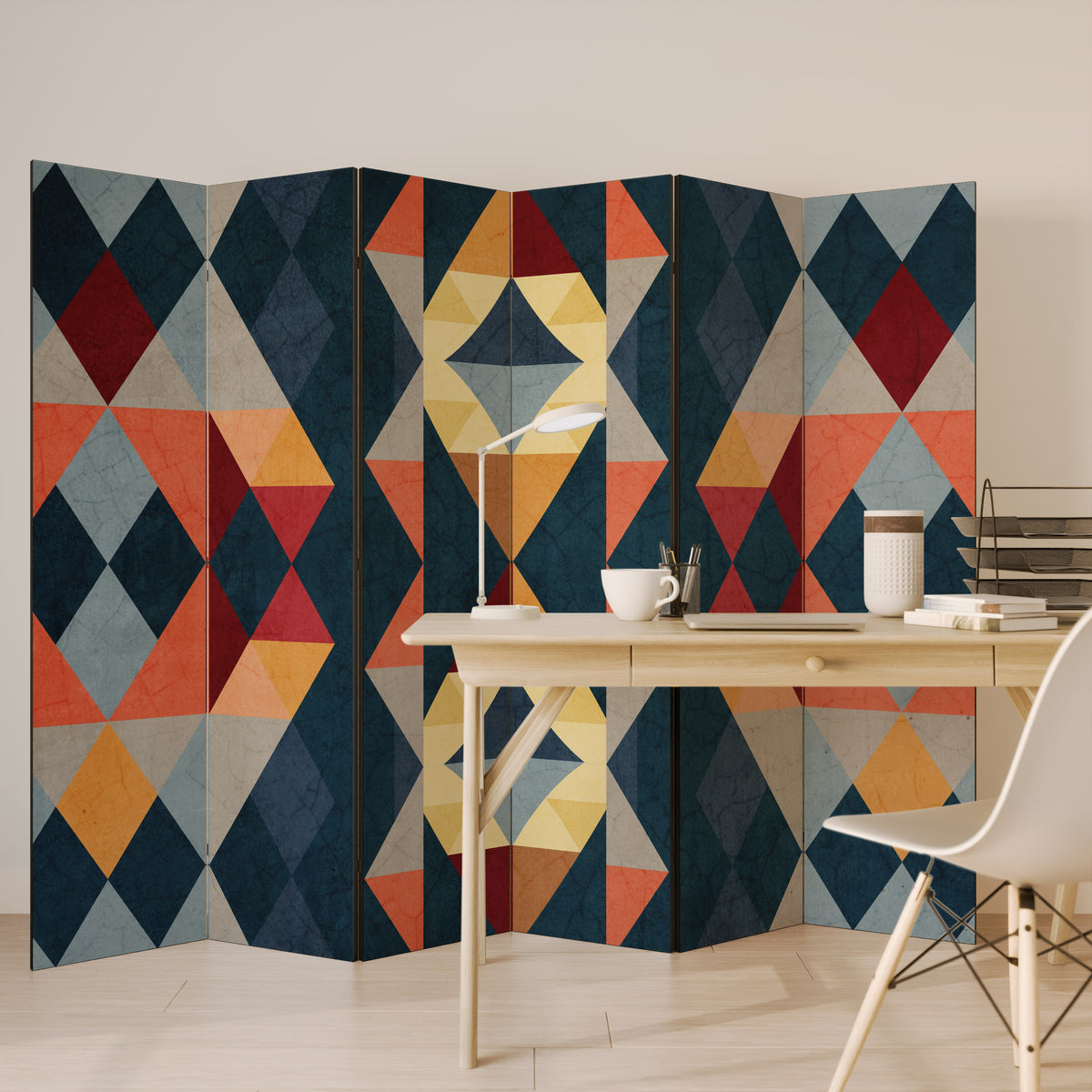 CRACKED ILLUSION 6-Panel Room Divider