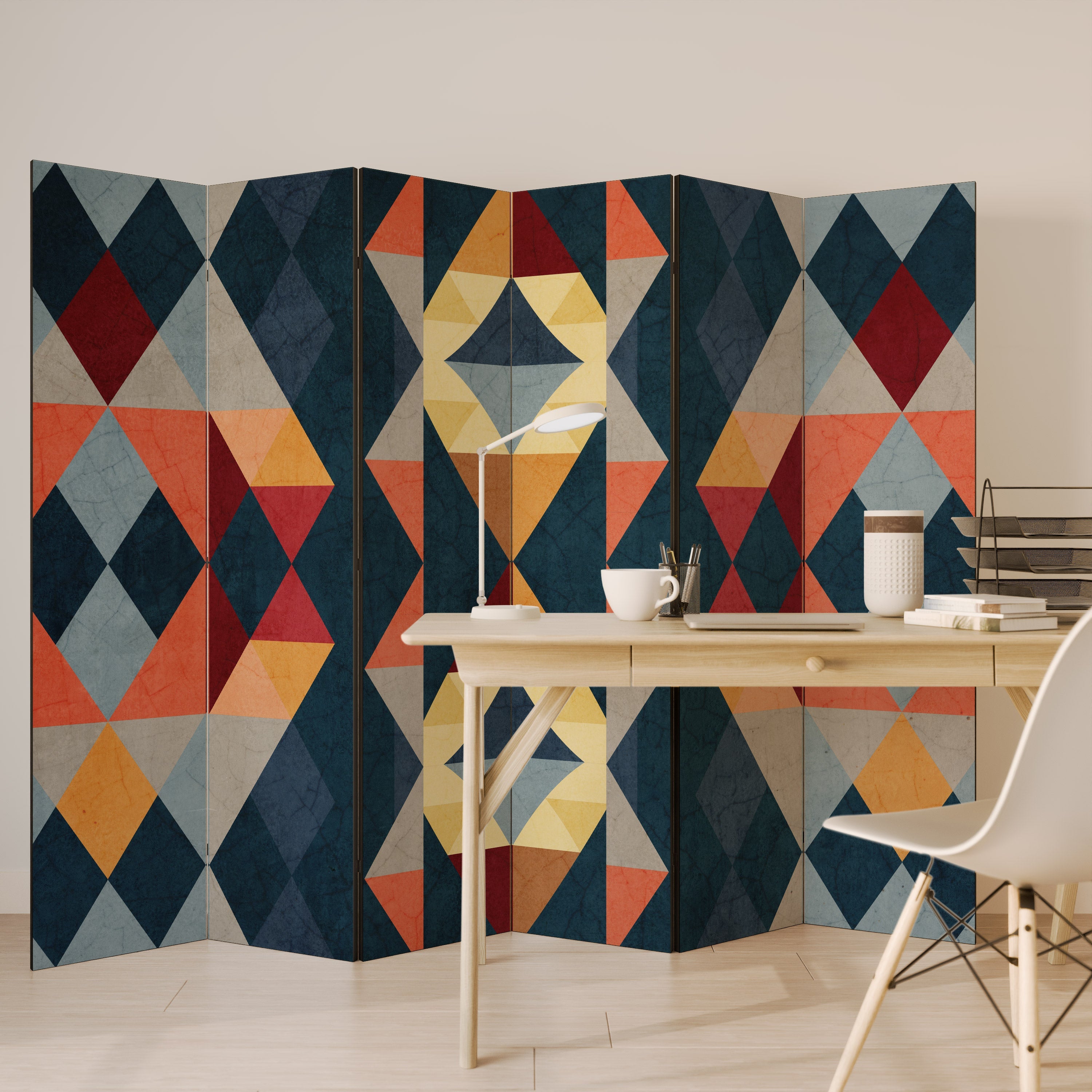 Cloison décorative à 6 panneaux ILLUSION CRACKED